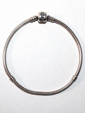 Pandora Sterling Silver Charm Bracelet 8 Inches 14 Grams